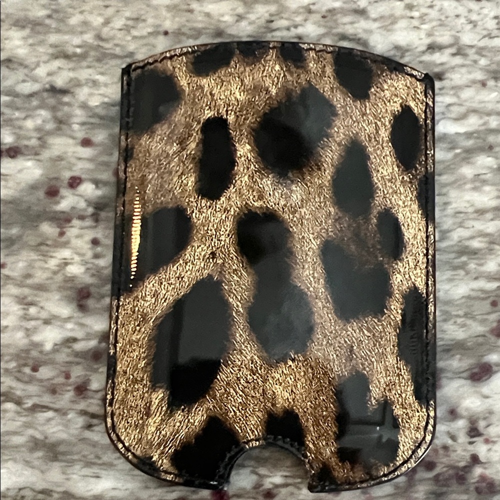 Dolce & Gabbana Black and Gold Animal Print Phone Case